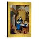 Gerahmtes Bild von Jean-Etienne Liotard Alte Frau, Kunstdruck im hochwertigen handgefertigten Bilder-Rahmen, 30x40 cm, Gold raya