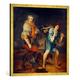 Gerahmtes Bild von Christopher Paudiß "Abraham und Isaak auf dem Weg", Kunstdruck im hochwertigen handgefertigten Bilder-Rahmen, 70x70 cm, Gold raya