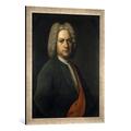 Gerahmtes Bild von Johann Jakob Ihle Bach, J.S./Bach als Hofkapellmeister, Kunstdruck im hochwertigen handgefertigten Bilder-Rahmen, 50x70 cm, Silber raya