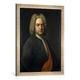 Gerahmtes Bild von Johann Jakob Ihle Bach, J.S./Bach als Hofkapellmeister, Kunstdruck im hochwertigen handgefertigten Bilder-Rahmen, 50x70 cm, Silber raya