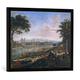 Gerahmtes Bild von Gaspar van Wittel Ansicht der Stadt Florenz vom Pignone, Kunstdruck im hochwertigen handgefertigten Bilder-Rahmen, 70x50 cm, Schwarz matt