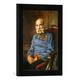 Gerahmtes Bild von AKG Anonymous Porträt Franz Joseph I, Kunstdruck im hochwertigen handgefertigten Bilder-Rahmen, 30x40 cm, Schwarz matt