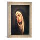 Gerahmtes Bild von Bartolome Esteban Murillo Mater Dolorosa, Kunstdruck im hochwertigen handgefertigten Bilder-Rahmen, 30x40 cm, Silber raya