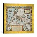 Gerahmtes Bild von Unbekannt A Map of the New Roman Empire, c.1610 by John Speed (1552-1629), Kunstdruck im hochwertigen handgefertigten Bilder-Rahmen, 40x30 cm, Gold raya