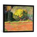 Gerahmtes Bild von Paul Gauguin Fatata te Moua, 1892", Kunstdruck im hochwertigen handgefertigten Bilder-Rahmen, 80x60 cm, Schwarz matt