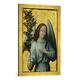 Gerahmtes Bild von Hans Memling "Angel Holding an Olive Branch", Kunstdruck im hochwertigen handgefertigten Bilder-Rahmen, 50x70 cm, Gold raya