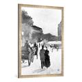 Gerahmtes Bild von Lesser Ury "Berlin-Potsdamer Platz", Kunstdruck im hochwertigen handgefertigten Bilder-Rahmen, 70x100 cm, Silber raya