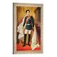 Gerahmtes Bild von Ferdinand II Piloty Portrait of Ludwig II (1845-86) of Bavaria in uniform, 1865", Kunstdruck im hochwertigen handgefertigten Bilder-Rahmen, 40x60 cm, Silber raya
