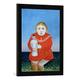 Gerahmtes Bild von Henri J.F. Rousseau The Girl with a Doll, c.1905, Kunstdruck im hochwertigen handgefertigten Bilder-Rahmen, 40x60 cm, Schwarz matt