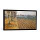 Gerahmtes Bild von Umberto Boccioni "Paesaggio vicino a Padova", Kunstdruck im hochwertigen handgefertigten Bilder-Rahmen, 100x50 cm, Schwarz matt