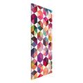 Apalis 108626 Magnettafel Hexagon Facetten Memoboard Design Hoch Metall Magnet Pinnwand Motiv Wand Stahl Küche Büro, 78 x 37 cm