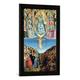 Gerahmtes Bild von Fra Angelico The Last Judgement, central panel from a Triptych, Kunstdruck im hochwertigen handgefertigten Bilder-Rahmen, 40x60 cm, Schwarz matt