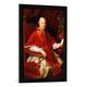 Gerahmtes Bild von Pompeo Girolamo Batoni Pope Pius VI (1717-99) c.1775-76", Kunstdruck im hochwertigen handgefertigten Bilder-Rahmen, 50x70 cm, Schwarz matt