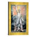 Gerahmtes Bild von William Blake The Angel of Revelation, c.1805, Kunstdruck im hochwertigen handgefertigten Bilder-Rahmen, 30x40 cm, Gold raya