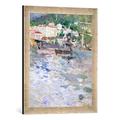 Gerahmtes Bild von Berthe Morisot The Port, Nice, 1882", Kunstdruck im hochwertigen handgefertigten Bilder-Rahmen, 40x60 cm, Silber raya