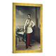 Gerahmtes Bild von Anton Einsle Kaiser Franz Joseph/Gem.v.Einsle, Kunstdruck im hochwertigen handgefertigten Bilder-Rahmen, 50x70 cm, Gold raya