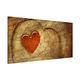 Apalis 108795 Magnettafel Natural Love Memoboard Design Quer Metall Magnet Pinnwand Motiv Wand Stahl Küche Büro, 37 x 78 cm