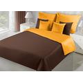 Eurofirany POS/NOVA/BRĄ+POM Bettwäsche Nova, 220 x 20, 100% Baumwolle, Satin, braun und orange