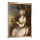 Gerahmtes Bild von Thomas Gainsborough "Bildnis Mrs.Thomas Hibbert", Kunstdruck im hochwertigen handgefertigten Bilder-Rahmen, 70x100 cm, Silber Raya