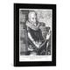 Gerahmtes Bild von Sir Anthony van Dyck "Johann Tserclaes, Count of Tilly, Field Marshal, engraved by Pieter de Jode, before 1632", Kunstdruck im hochwertigen handgefertigten Bilder-Rahmen, 30x40 cm, Schwarz matt