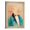 Gerahmtes Bild von Henri de Toulouse-Lautrec Oscar Wilde/Aqu.v.Toulouse-Lautrec, Kunstdruck im hochwertigen handgefertigten Bilder-Rahmen, 30x40 cm, Silber raya
