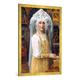 Gerahmtes Bild von Viktor Michailowitsch Wasnezow "Russische Braut", Kunstdruck im hochwertigen handgefertigten Bilder-Rahmen, 70x100 cm, Gold raya