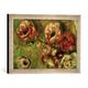 Gerahmtes Bild von Pierre Auguste Renoir "Les Anémones", Kunstdruck im hochwertigen handgefertigten Bilder-Rahmen, 40x30 cm, Silber raya