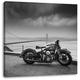Pixxprint LFQ1037_70x70 beeindruckendes Harley Bike Format auf Leinwand, fertig gerahmt mit Keilrahmen, Kunstdruck, Kein Poster Oder Plakat