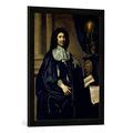 Gerahmtes Bild von Claude Lefebvre Portrait of Jean-Baptiste Colbert de Torcy (1619-83) 1666", Kunstdruck im hochwertigen handgefertigten Bilder-Rahmen, 50x70 cm, Schwarz matt