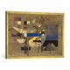 Gerahmtes Bild von Wassily Kandinsky "Festes III", Kunstdruck im hochwertigen handgefertigten Bilder-Rahmen, 100x70 cm, Gold Raya