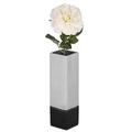 Wohnling WL1.674 Design Deko Vase Pot L Blumenvase aus Aluminium Tischvase Metall 8 x 8 x 29.5 cm, silber