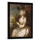 Gerahmtes Bild von Thomas Gainsborough Bildnis Mrs.Thomas Hibbert, Kunstdruck im hochwertigen handgefertigten Bilder-Rahmen, 50x70 cm, Schwarz matt