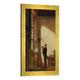 Gerahmtes Bild von Carl SpitzwegDer Schreiber, Kunstdruck im hochwertigen handgefertigten Bilder-Rahmen, 40x60 cm, Gold Raya