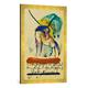 Gerahmtes Bild von Franz Marc Pferd. 1913. Auf Postkarte an Else Lasker-Schüler, Kunstdruck im hochwertigen handgefertigten Bilder-Rahmen, 50x70 cm, Gold Raya