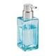InterDesign 70562EU Casilla Moderner Schaumseifenspender aus Glas für Küche, Badezimmer, blau/gebürstet, 7.4676 x 6.8326 x 18.8214 cm