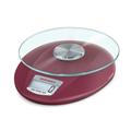 Soehnle Digitale Küchenwaage Roma mit 5 Kilo Tragkraft und 1-g-Wiegepräzision, Waage mit praktischer Zuwiegefunktion (TARA), Waage für die Küche mit LCD-Anzeige und Abschaltautomatik, Ruby Red