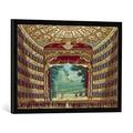 Gerahmtes Bild von Theater Innere Ansicht des Teatro alla Scala in Mailand. ca, Kunstdruck im hochwertigen handgefertigten Bilder-Rahmen, 70x50 cm, Schwarz matt