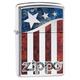 Zippo 60002139 PL American Flag Feuerzeug, Messing, Edelstahloptik, 1 x 3,5 x 5,5 cm