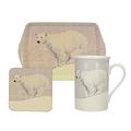 Creative Tops Schnee Szenen Polar Bär Zeit für Tee Tasse/Untersetzer/Tablett Geschenk-Set, Mehrfarbig