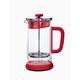 IDELICE PR250 855 – hat Kaffeebereiter doppelwandig mit 8 Tassen Glas rot 17 x 12 x 21,5 cm