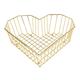 PT, PT3256GD Obstkorb Heart Goldfarben, Metall, 30 x 30 x 13 cm, Gold