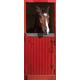 Plage 141040 On Door Türen Sticker - Pferd rote Tür Vinyl 83 x 0.1 x 204 cm, bunt