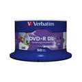 Verbatim DVD+R Double Layer Wide Inkjet Printable 8.5GB, 50er Pack Spindel, DVD Rohlinge bedruckbar, 8-fache Brenngeschwindigkeit & Hardcoat Scratch Guard, DVD-R printable, DVD leer