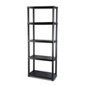 Addis 5-Shelf Aufbewahrung, schwarz, Plastik, schwarz, 38,1 cm