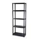 Addis 5-Shelf Aufbewahrung, schwarz, Plastik, schwarz, 38,1 cm