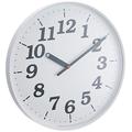 Lemnos KK15-12 WH Dot Clock Wanduhr, ABS, weiß, 40 x 40 cm