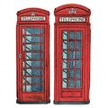 Barry Goodman "Telephone Boxes, 40 x 50 cm, Leinwanddruck