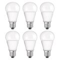 Osram LED Star Classic A Lampe, in Kolbenform mit E27-Sockel, nicht dimmbar, Ersetzt 40 Watt, Matt, Warmweiß - 2700 Kelvin, 6er-Pack