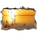 Pixxprint 3D_WD_S2244_92x62 traumhafter Sonnenuntergang am See Wanddurchbruch 3D Wandtattoo, Vinyl, bunt, 92 x 62 x 0,02 cm