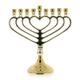 Insideretail 500291-6 Menorah Two Tone Liebe, Polished Aluminium mit Goldauflage, 10 x 9 Zoll, Satz von 6, Metall, Silber, 5 x 4.5 x 4.5 cm